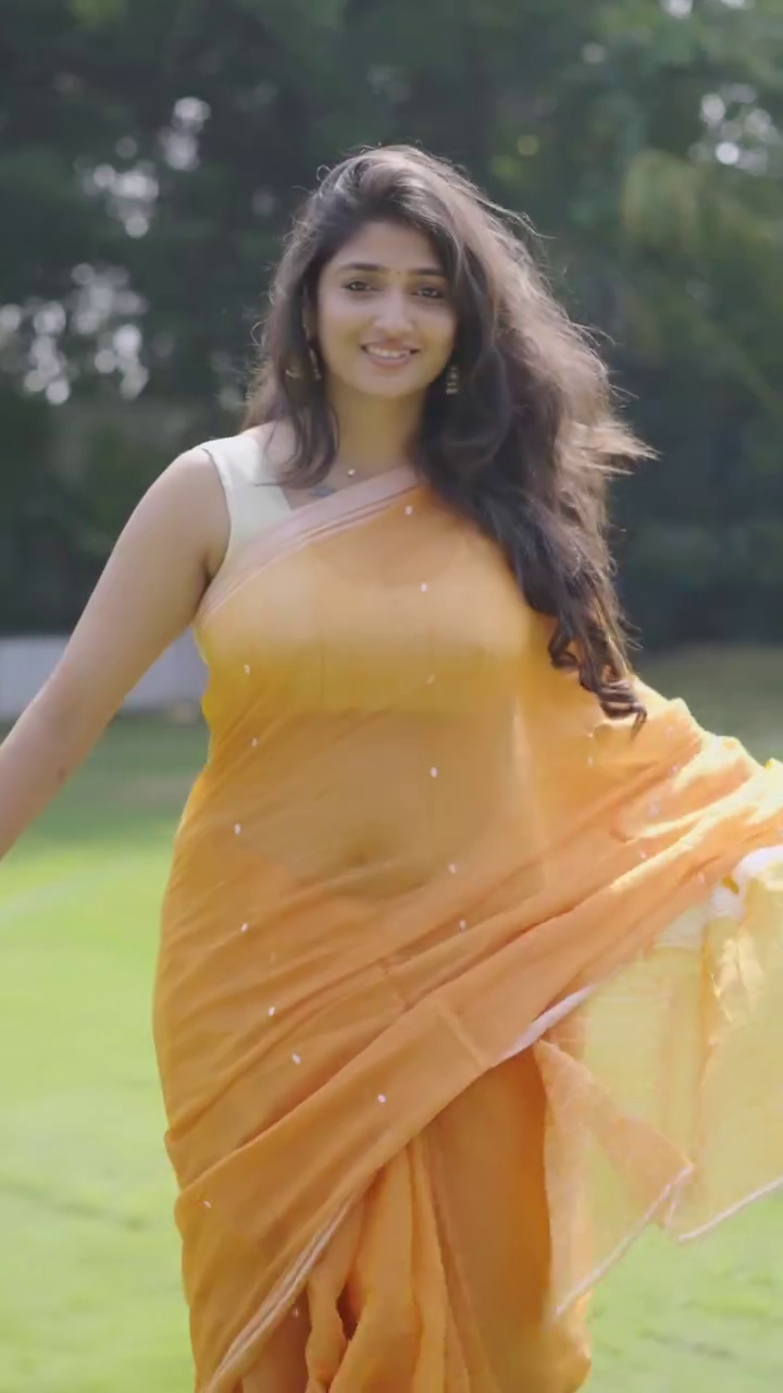 Yellow Saree White Blouse