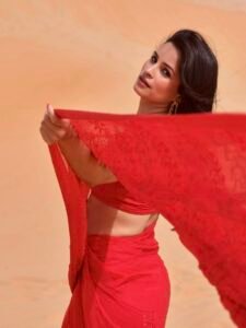 red-saree-chetna-pande