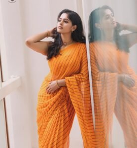 yellow-stripe-saree_swathishta- krishnan